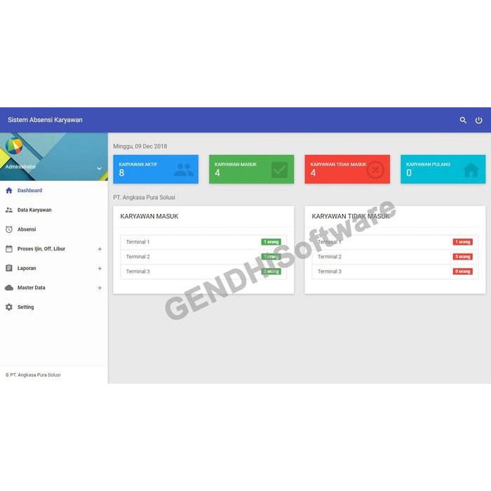 Aplikasi Absensi Karyawan Bare Web Based