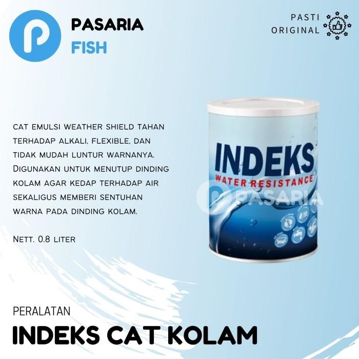 [Expert] CAT KOLAM Ikan INDEKS 0,8 Liter Pelapis Anti Bocor Air Hitam/Putih