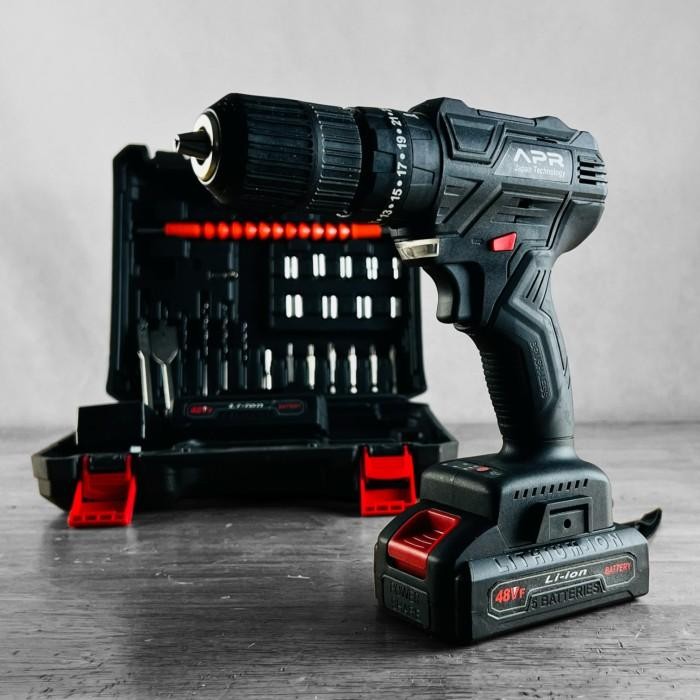 [Expert] Bor Baterai APR JAPAN 48V 13mm brushless impact drill fullset Koper