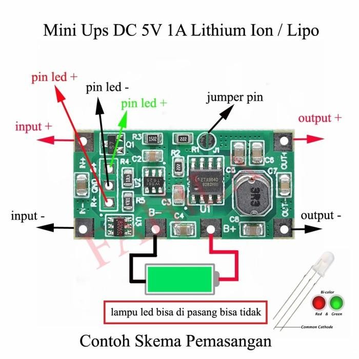 [Expert] Kit Mini Ups Dc 5V 1A Baterai Lithium Ion Lipo 18650 Modul UPS DC 5V 1