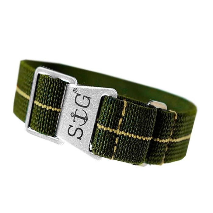 Terlaris StrapGuy MN Style 22mm Olive Green & Sand Strap SALE