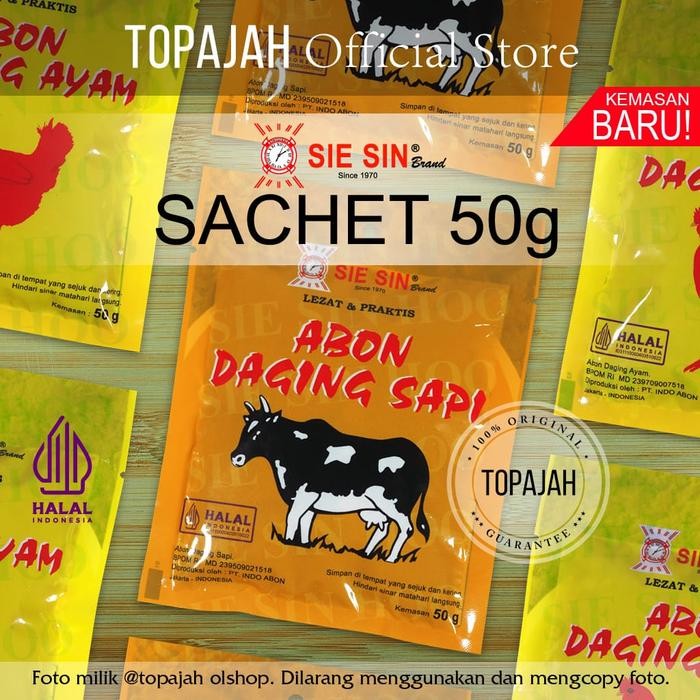 

Abon sapi/ayam SIE SIN BRAND sachet 50gr