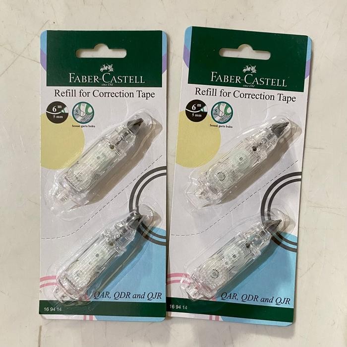 

refill correction tape faber set isi 2 pcs qar, qdr, qjr kode 1198