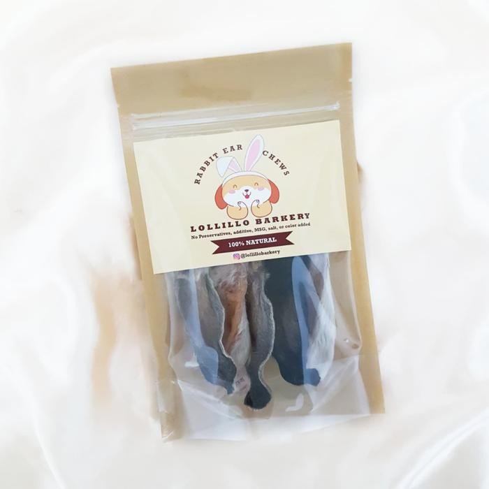 Lollillo Barkery - Rabbit Ear Chew / Telinga Kelinci Snack Anjing