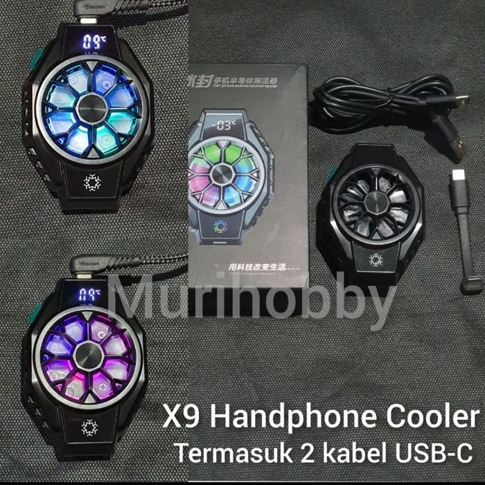 X9 Funcooler Pro Radiator Pendingin Handphone Cooler Hp Display Suhu
