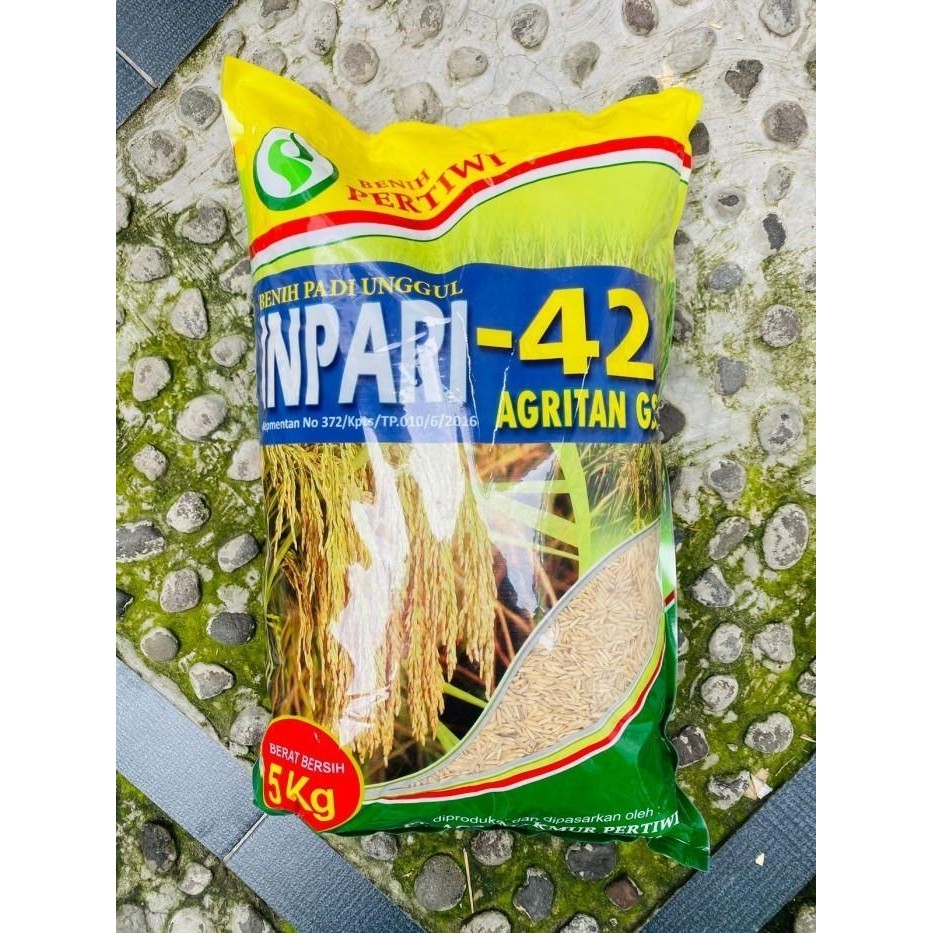 Benih padi unggul INPARI 42 AGRITAN GSR isi 5 kg dari benih pertiwi