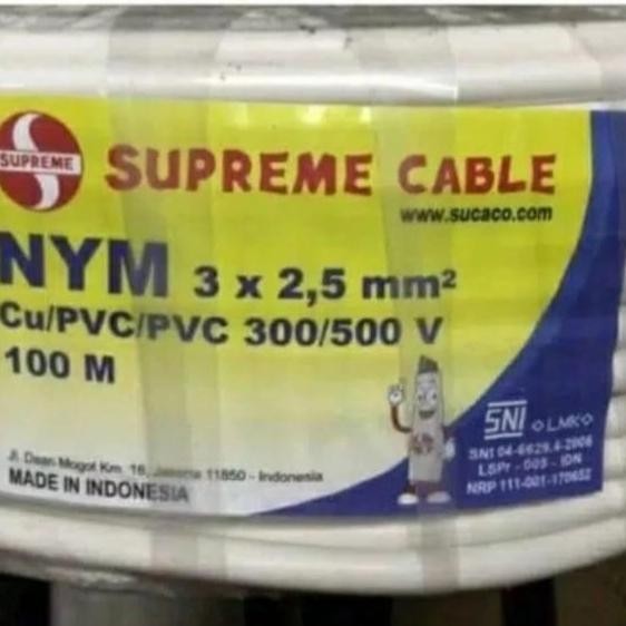 Kabel Nym 3X2,5 Supreme Kabel 3X2.5 Supreme 50Meter Dan 100 Meter