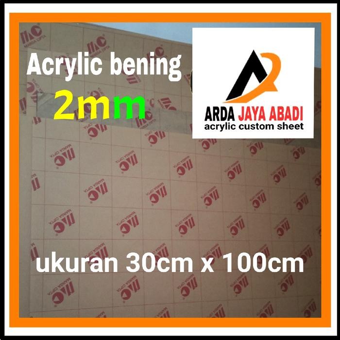 AKRILIK 2MM BENING UKURAN 30 X 100 LEMBARAN AKRILIK MURAH MIKA LEMBARAN ACRYLIC CLEAR MARGA CIPTA