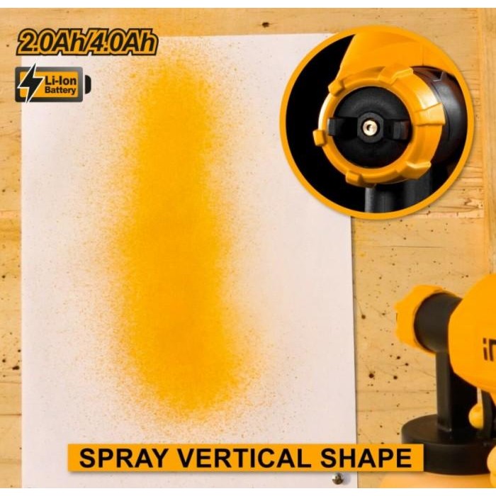 Expert Spray Gun Listrik Cordless Semprotan Angin Cat Ingco CSGLI2001