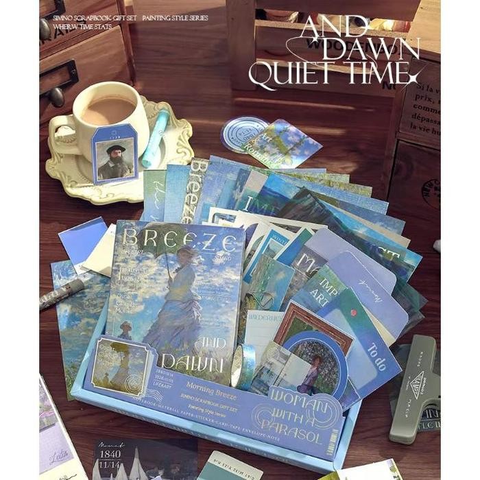 

Terlaris Scrapbook Set Journal Kit Lengkap Isi 116 Pcs Art Edition Include Buku + Sticker + Memo +
