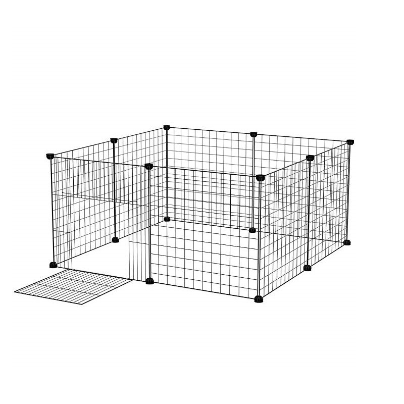 DIY Pet Playpen Fence Enclosure Yard Kennel Dog Cage Pen Crate Kennel Hutch Bunny Cage Easy Install
