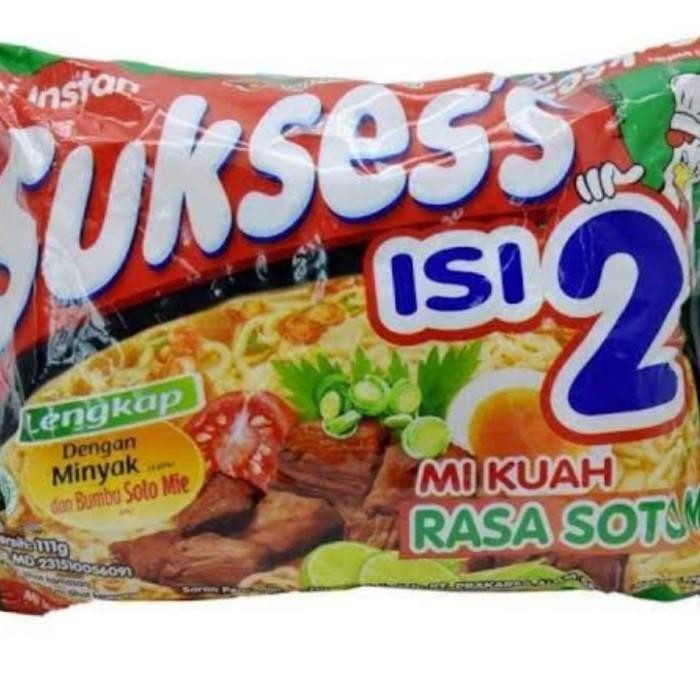 (Allthebest) 1 DUS/24 PCS Mie Sukses isi 2 kuah Rasa Soto