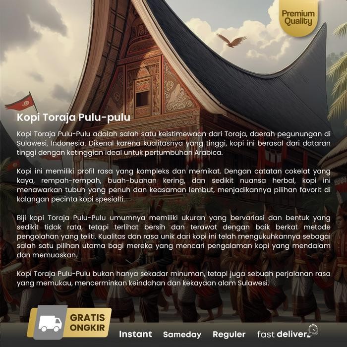 

NORTHSIDER KOPI ARABIKA TORAJA PULU-PULU FULLY-WASHED COFFEE