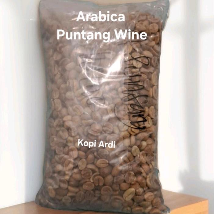 

BIJI KOPI MENTAH/GREEN BEAN (GB) ARABICA GUNUNG PUNTANG WINE 1KG COFFEE HITAM SWEET MANIS