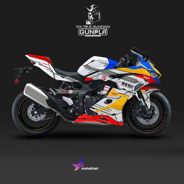 

Terlaris Decal Stiker Zx-25R Gundam Rx-7-8-2 Fullbody Motoblast