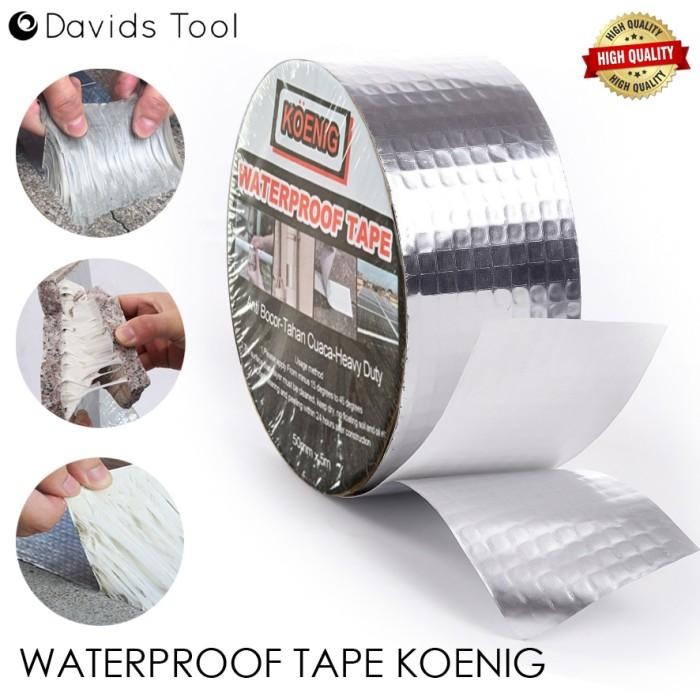 (Expert) Lakban Waterproof Isolasi Anti Bocor Lem Seng Alumunium Foil Koenig