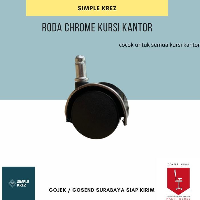 [Allthebest] CASTOR / RODA CHROME KURSI KANTOR TANCAP