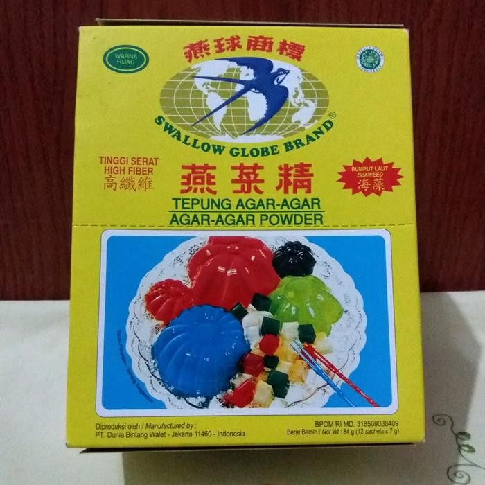 

FREShBgt- Swallow Globe Brand~Tepung Agar-agar~~12sachet @7gr