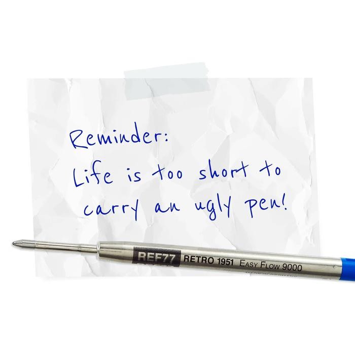 

RETRO 51 x SCHMIDT EasyFlow 9000 Hybrid Ballpoint Pen Refill G2 Parker Size / Refill Pulpen