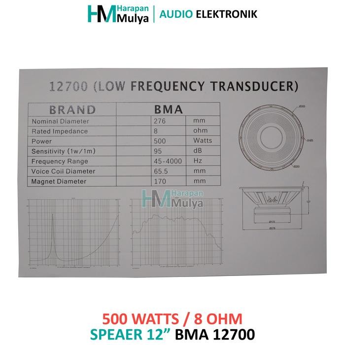 Bma 12700 Speaker 12" / Spiker 12 In