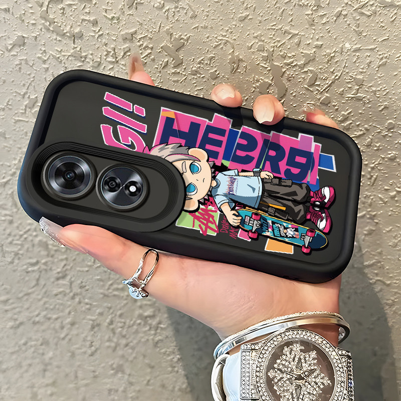 Casing Hp Untuk OPPO A60 Case Casing grafiti anak laki-laki Softcase pelindung silikon Kesing HP lun