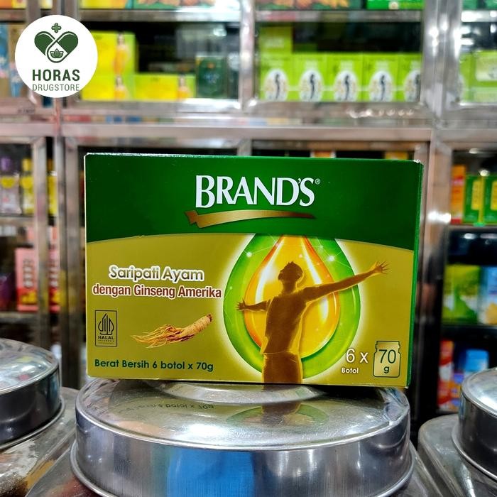 

Produk Unggulan] BRAND'S Sari Pati Ayam dengan Ginseng Amerika 70g (isi 6 botol)