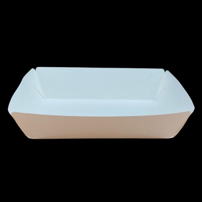 Paper tray ivory / kotak makanan kertas putih