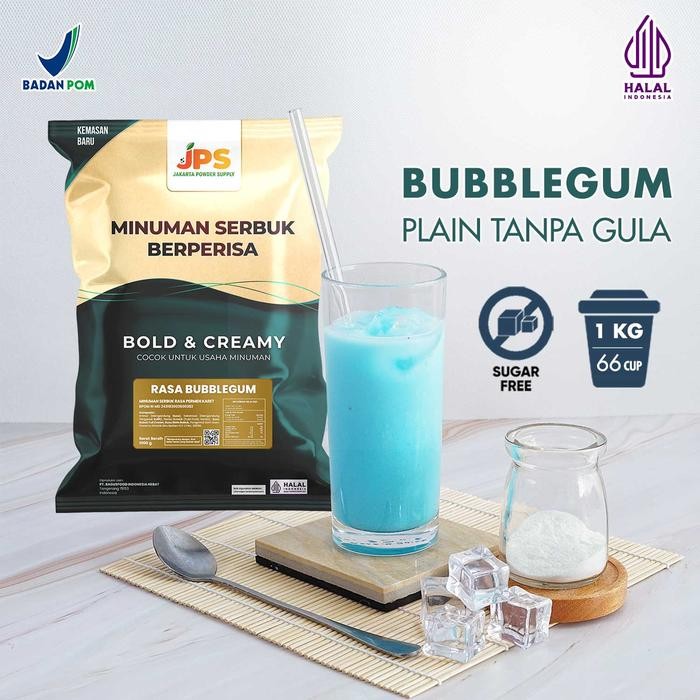 

Bubuk Minuman Bubblegum Plain Powder Jps Tanpa Gula