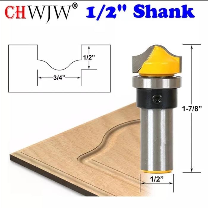 Mata Profil Router Panel Pintu Ogee Groove Template Shank 1/2"