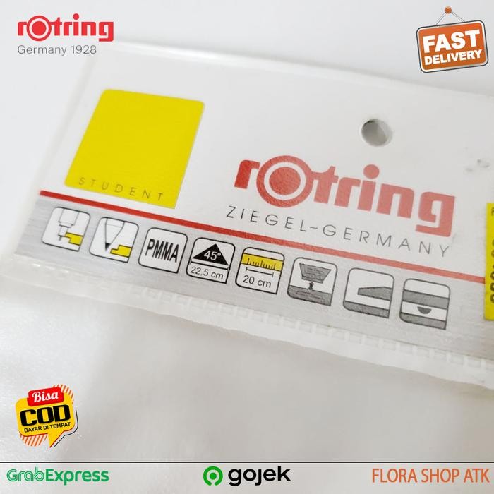 

Penggaris Segitiga 22 Cm Pegangan Rotring 22,5 Cm Penggaris Arsiktek