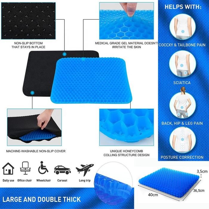 Alas Duduk Silikon Gel Egg Sitter Bantal Alas Duduk Kesehatan ORIGINAL