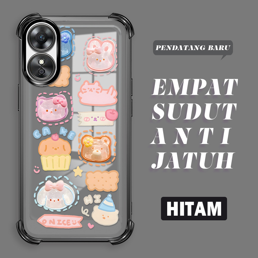Softcase Transparan Casing For OPPO A17 A17K Case Phone Soft Cassing Softcase Kesing DLJ-S3-0052