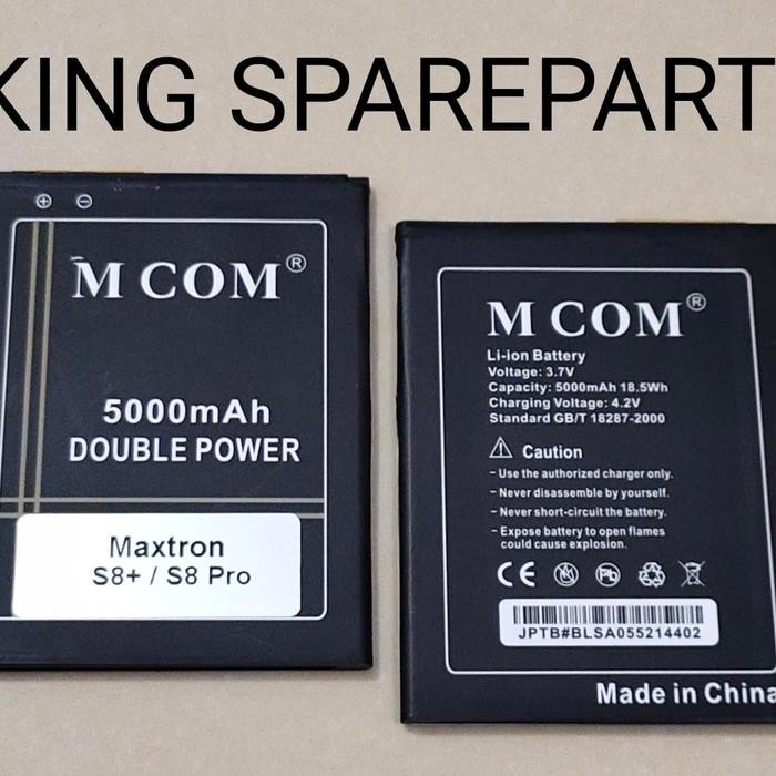 BATERAI BATRE BATTERY MAXTRON S8 PLUS S8 PRO MCOM DOUBLE POWER