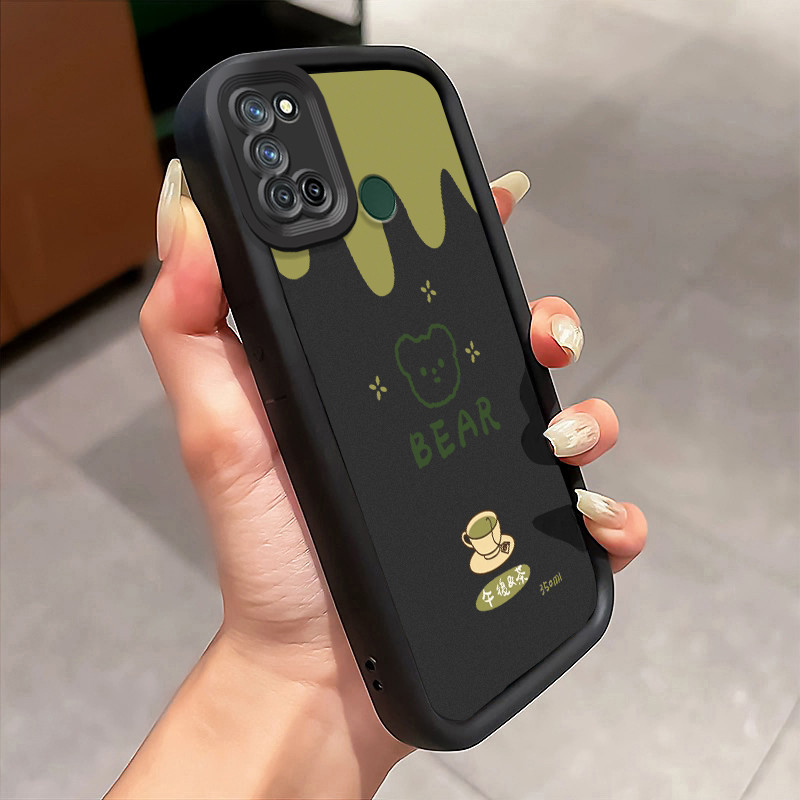 Casing Hp Realme 7i Realme C17 Case Softcase pelindung Cesing silikon Kesing Kopi Beruang Kasing