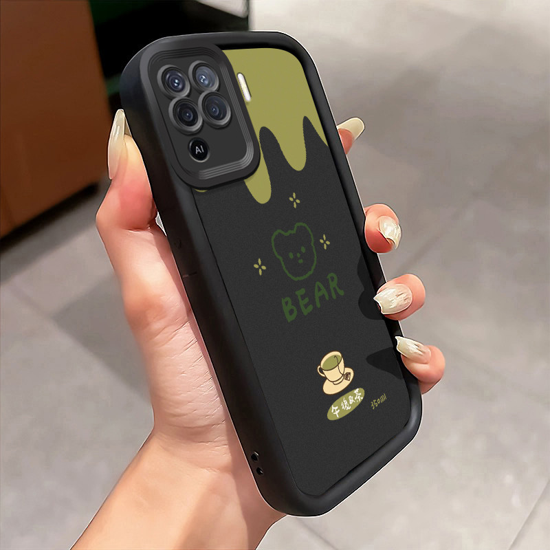 Casing Hp OPPO A94 F19 Pro Reno 5F Reno 5 Lite Case Softcase pelindung Cesing silikon Kesing Kopi Be