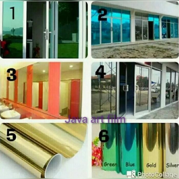 kaca film silver silver/stiker kaca film cermin/silver green/silver blue/silver gold/silver brown