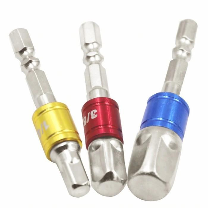 [Allthebest] sambungan mata bor 3 pcs adaptor mata bor socket sambungan kunci shock