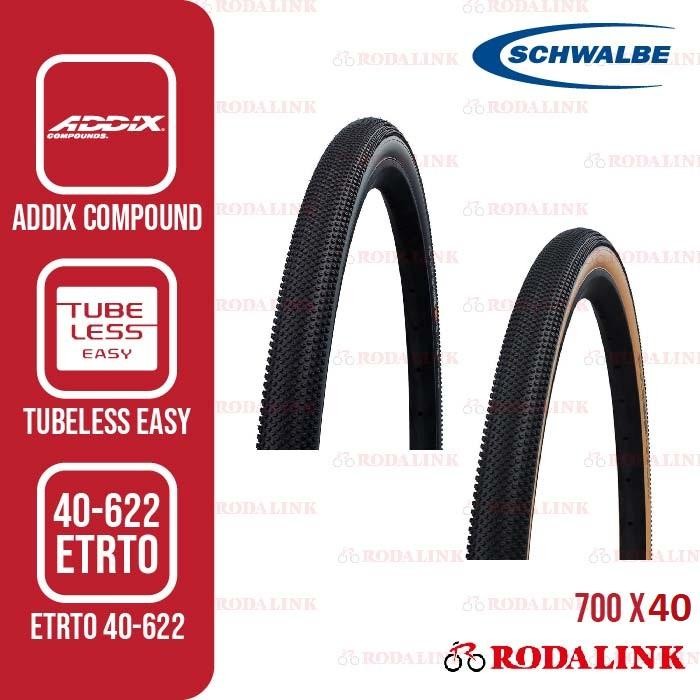 (Allthebest) Schwalbe Ban Sepeda Gravel G-One All-Round 700x40C Tubeless Easy