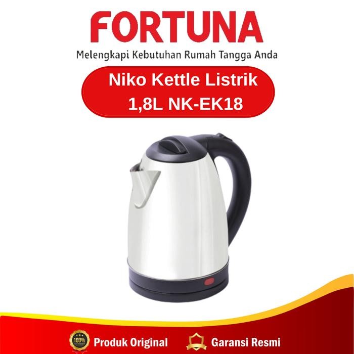 Teko Listrik Niko NK-EK18 - Kettle Elektrik Portable 350W dengan Proteksi Overheat dan Lampu Indikator