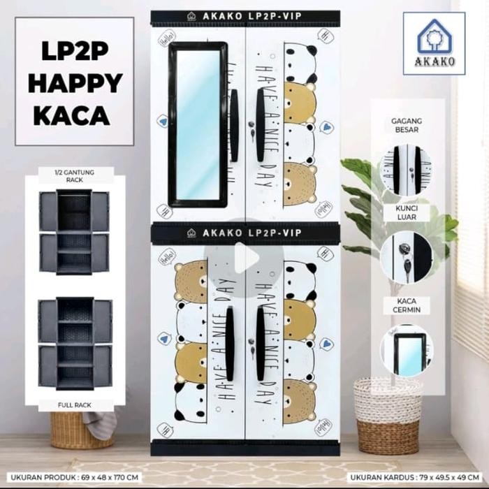 Lemari plastik 4 susun / lemari pakaian 4 susun plastik