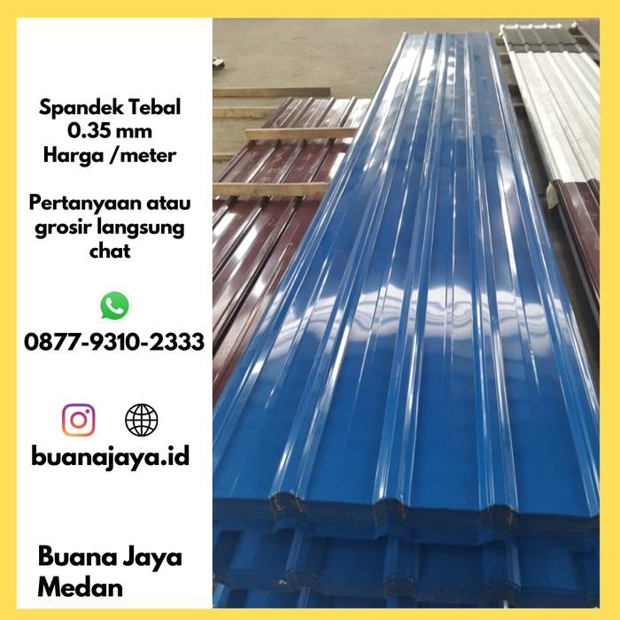 Seng Atap Spandek Spandeck Tebal 0,20 - 0,40 mm per Meter Medan *