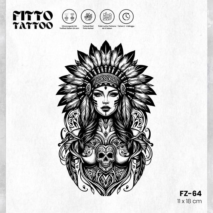 New Tato temporer tattoo fruit ink semi permanen cewek tatoo temporary tatto Wanita dayak