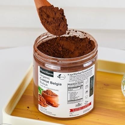 

PREMIUM Dark Chocolate Powder 270 Gram Dark Coklat Belgia Bubuk Organik Minuman Premium