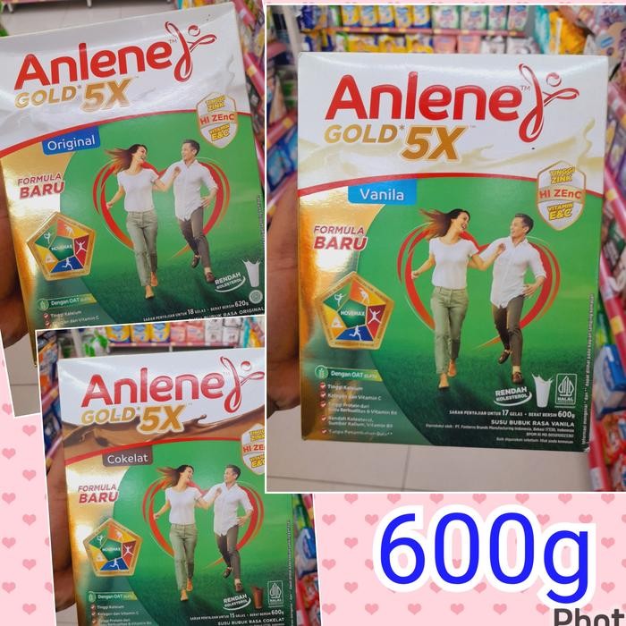 

PREMIUM anlene gold 5x susu bubuk dewasa vanila coklat original 600g - otot tulang dan sendi