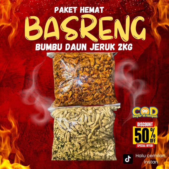 

PREMIUM PAKET HEMAT 2kg BASRENG DAUN JERUK pedas spices Bubuk