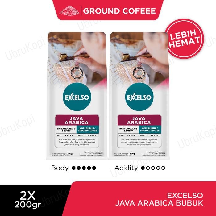 

PREMIUM Excelso Kopi Bubuk Java Arabica 200g Twin Pack