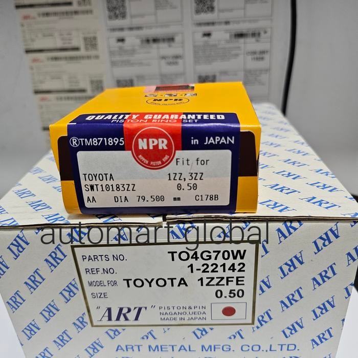 Paket Piston Std Altis Ring Piston Altis 1Zz Fe Teikin Riken Japan