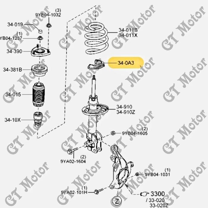Karet Tatakan Per Keong Depan Bawah Mazda Cx5 Cx-5
