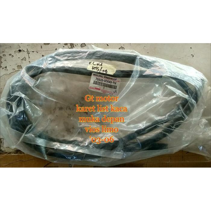 Karet List Kaca Besar Muka Depan Vios '2003-2006 / Limo '2003-2006