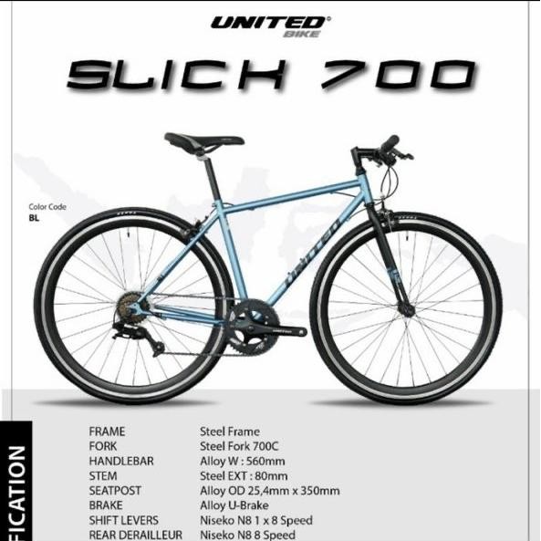 Sepeda Hybrid Fixie United Slick 700 Gratis Ongkir